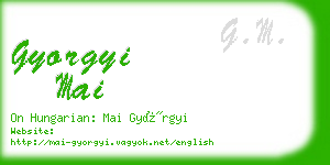 gyorgyi mai business card